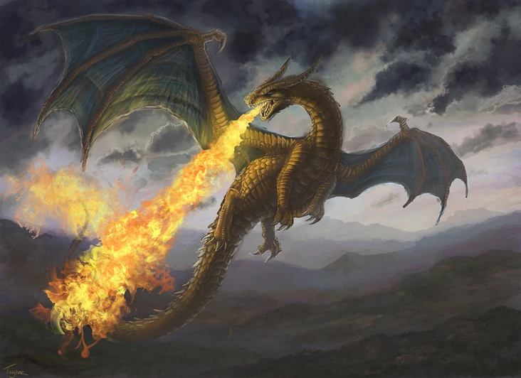 Dagon crachant du feu
