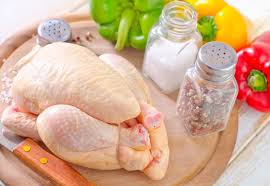 poulet bien nettoyé 