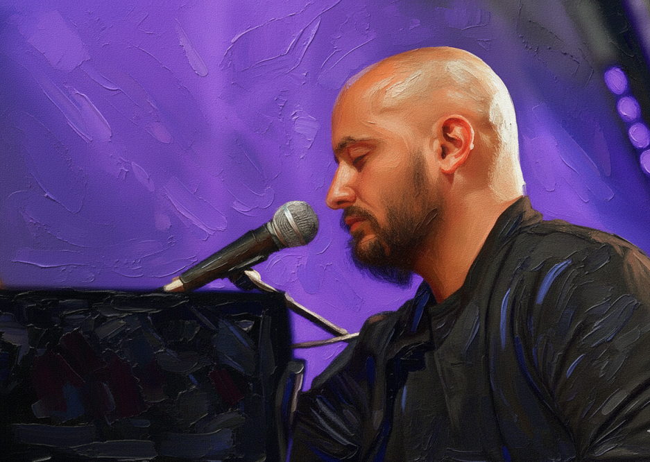 Bachar Mar-Khalifé au concert Li Beirut à la Salle Cortot.