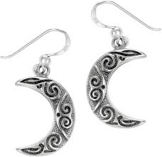 Boucle d'oreilles en forme de croissant de lune